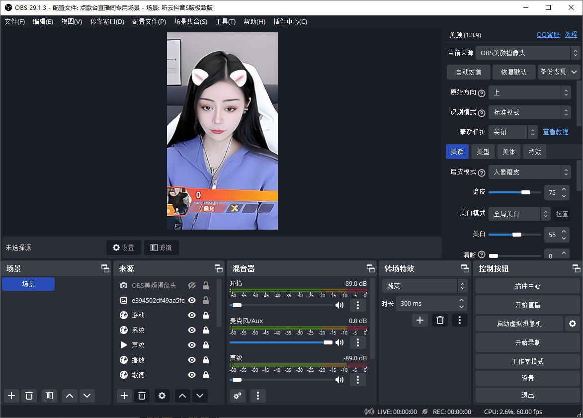 OBS直播调试技巧教程：OBS美颜怎么开？OBS美颜怎么调？